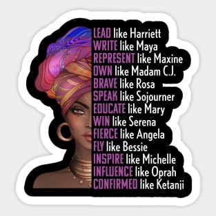 Women of Black History, Legends, Powerful Black Women, Black History Sticker